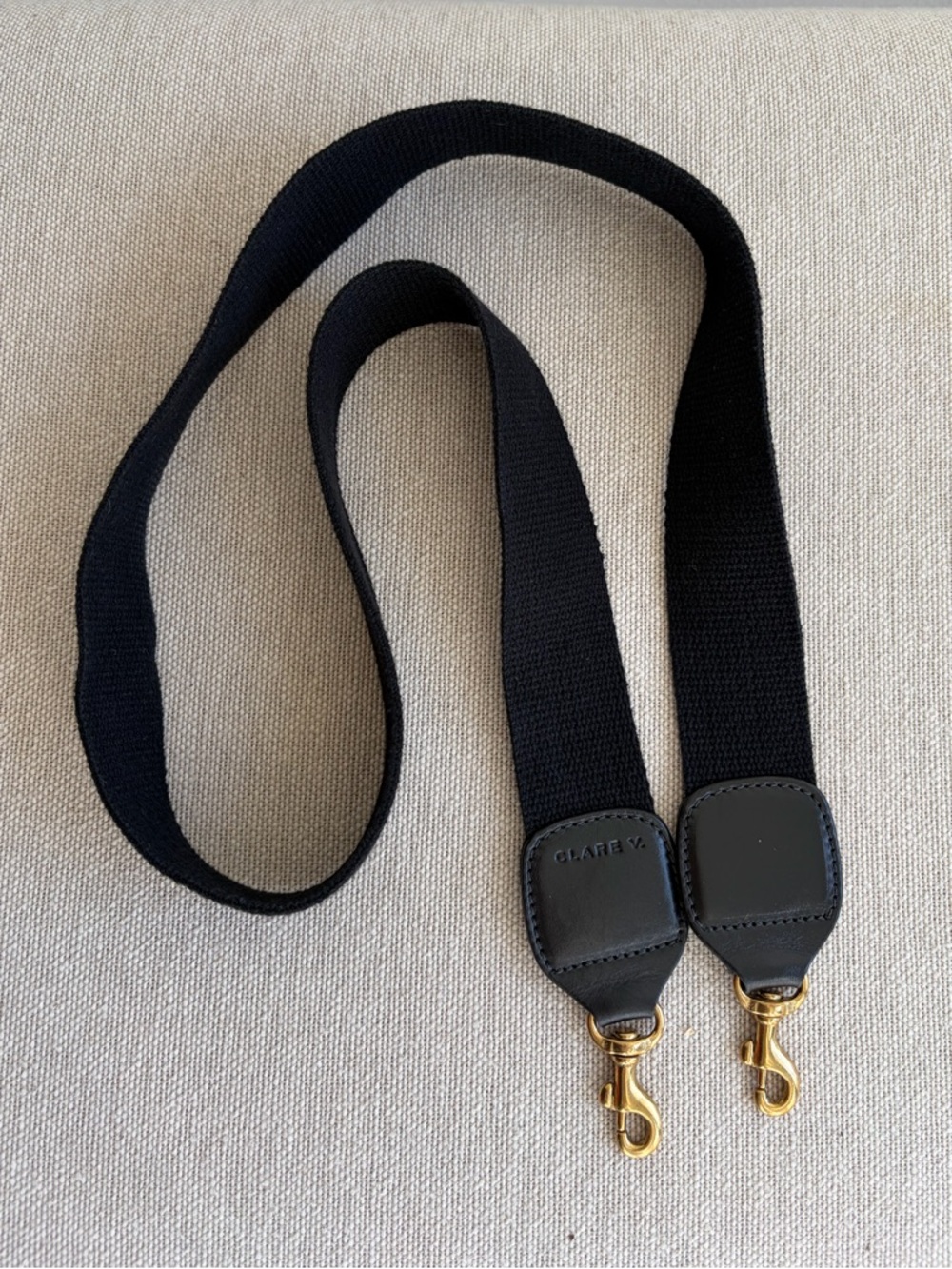 CLARE V Black Crossbody Strap